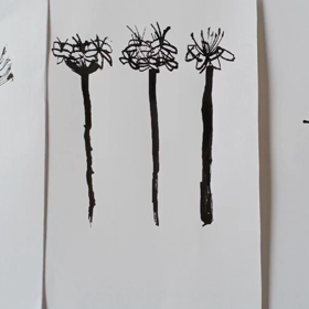 富士富士宮図工教室ずこうラボM　彼岸花を描くの画像